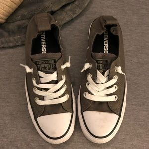 Slip on- hunter green converse